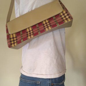 Adorable plaid and tan little purse